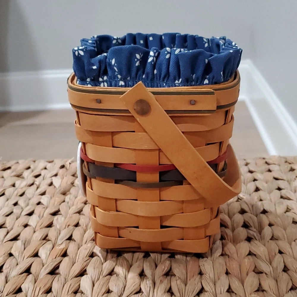 Longaberger 1997 Bee Basket Liner Tie-on & Protector Set